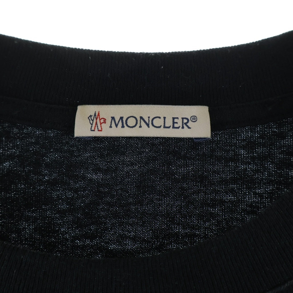 MONCLER(モンクレール) ×FRAGMENT DESIGN Rubber Logo Tee フラグメントデザイン ラバーロゴプリント半袖Tシャツ ブラック I209U8C00002