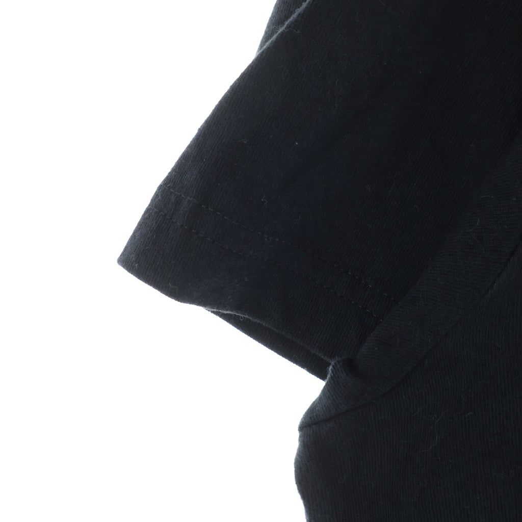 MONCLER(モンクレール) × FRAGMENT DESIGN フロントラバーロゴプリントクルーネック半袖Tシャツカットソー ブラック E109U8000550