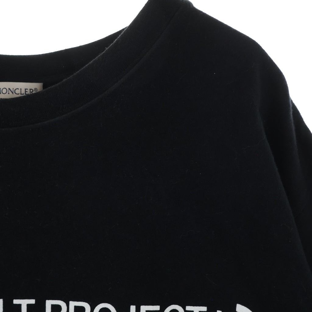 MONCLER(モンクレール) ×FRAGMENT MAGLIA フラグメント ロゴプリント 半袖Tシャツ カットソー ブラック E209U8005350 8392B