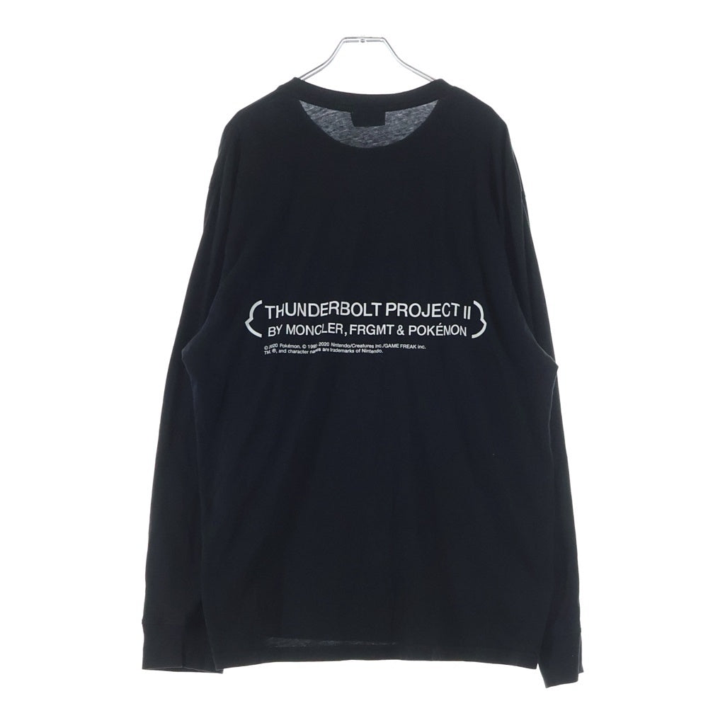 MONCLER(モンクレール) ×FRAGMENT THUNDERBOLT PROJECT フラグメント サンダーボルトプロジェクト クルーネック ロングスリーブ長袖Tシャツ ブラック F209U8D70110 8392B