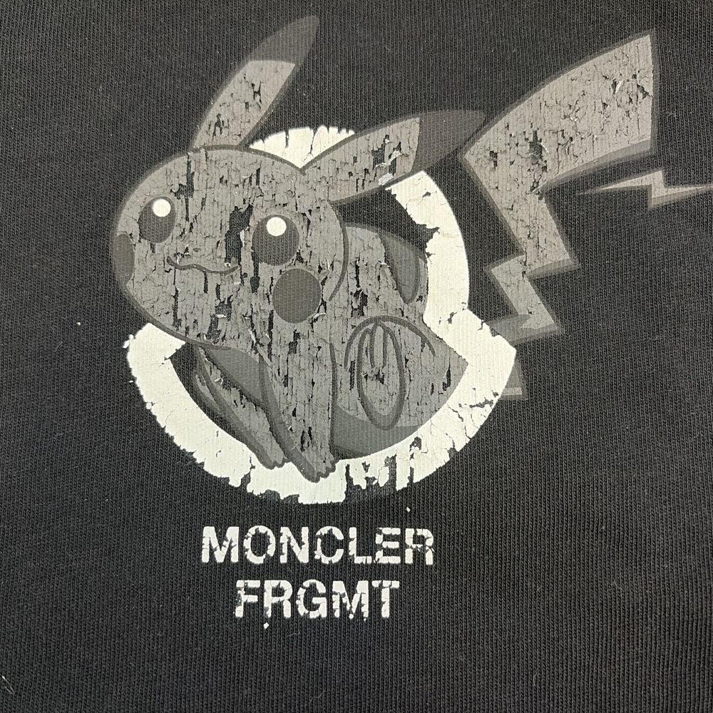 MONCLER(モンクレール) ×FRAGMENT THUNDERBOLT PROJECT フラグメント サンダーボルトプロジェクト クルーネック ロングスリーブ長袖Tシャツ ブラック F209U8D70110 8392B