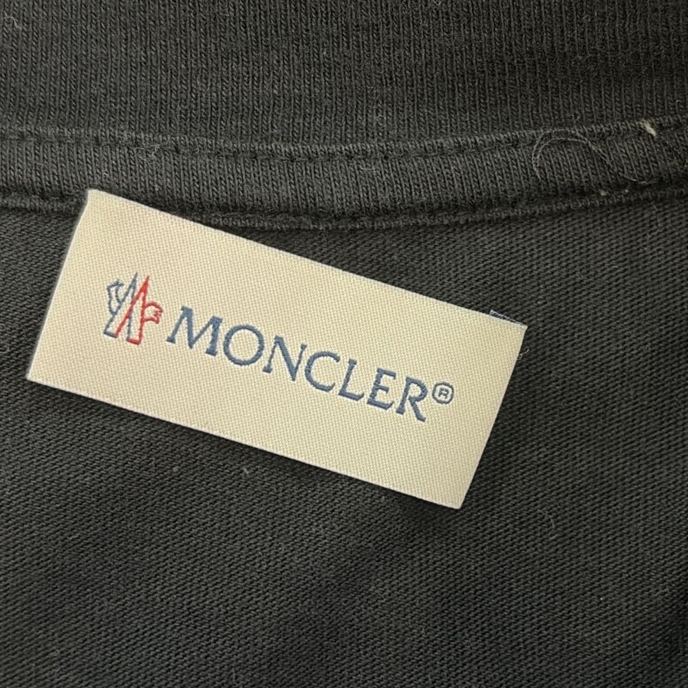 MONCLER(モンクレール) ×FRAGMENT THUNDERBOLT PROJECT フラグメント サンダーボルトプロジェクト クルーネック ロングスリーブ長袖Tシャツ ブラック F209U8D70110 8392B