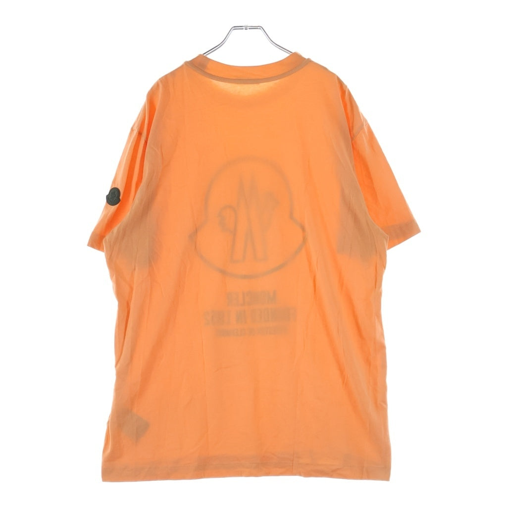 MONCLER(モンクレール) 22SS ビッグロゴプリント クルーネック 半袖Tシャツ カットソー オレンジ H10918C00029 8390T