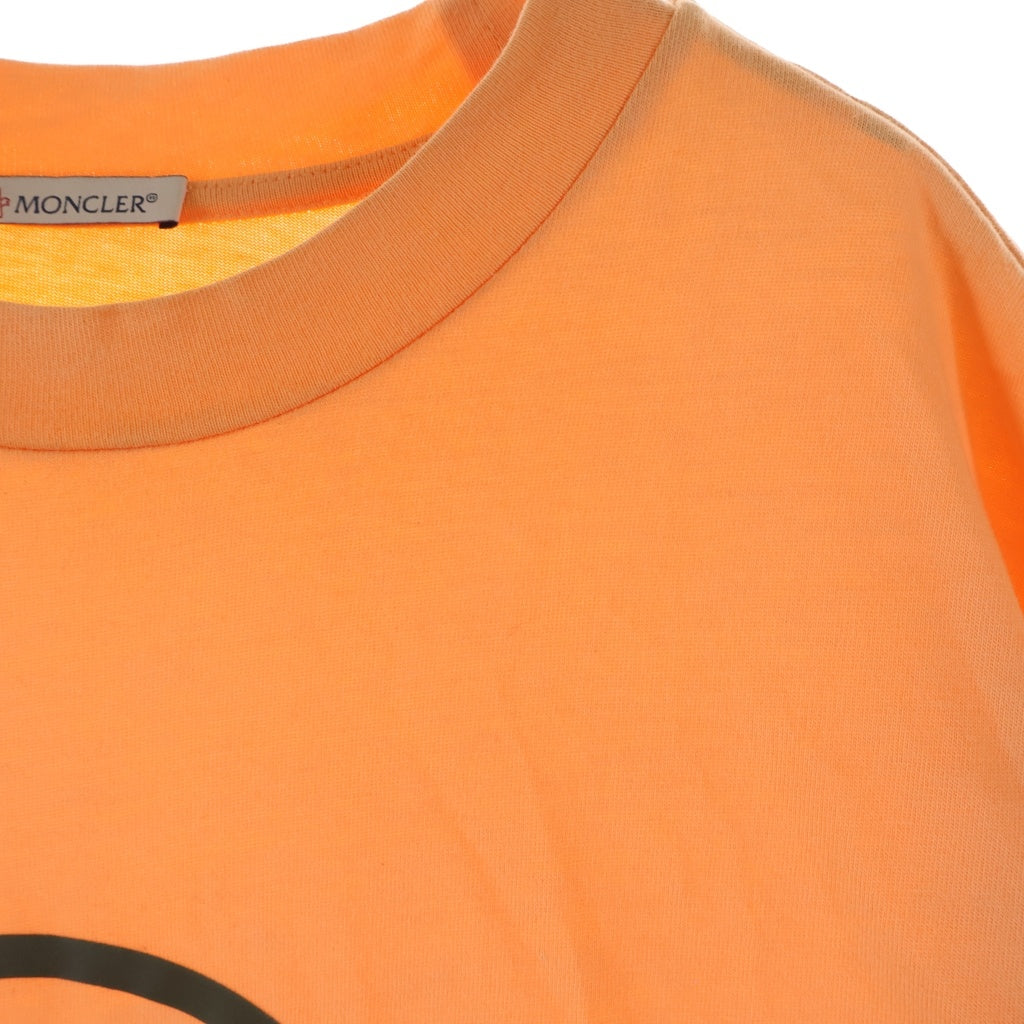 MONCLER(モンクレール) 22SS ビッグロゴプリント クルーネック 半袖Tシャツ カットソー オレンジ H10918C00029 8390T