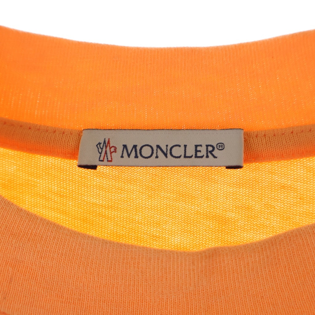 MONCLER(モンクレール) 22SS ビッグロゴプリント クルーネック 半袖Tシャツ カットソー オレンジ H10918C00029 8390T