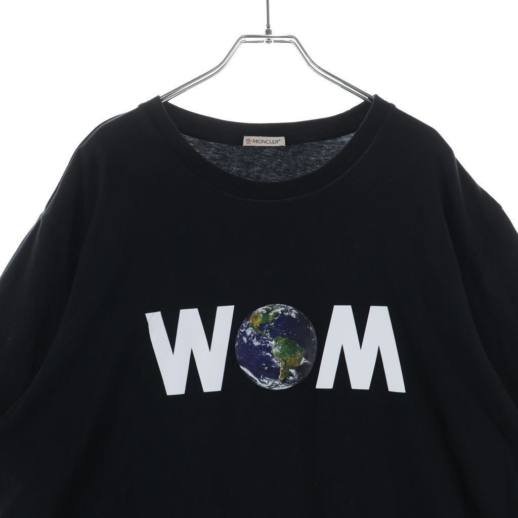 MONCLER(モンクレール) 21AW × フラグメント ヒロシ フジワラ マリア ロゴプリント クルーネック 半袖Tシャツ ブラック G209U8C00008