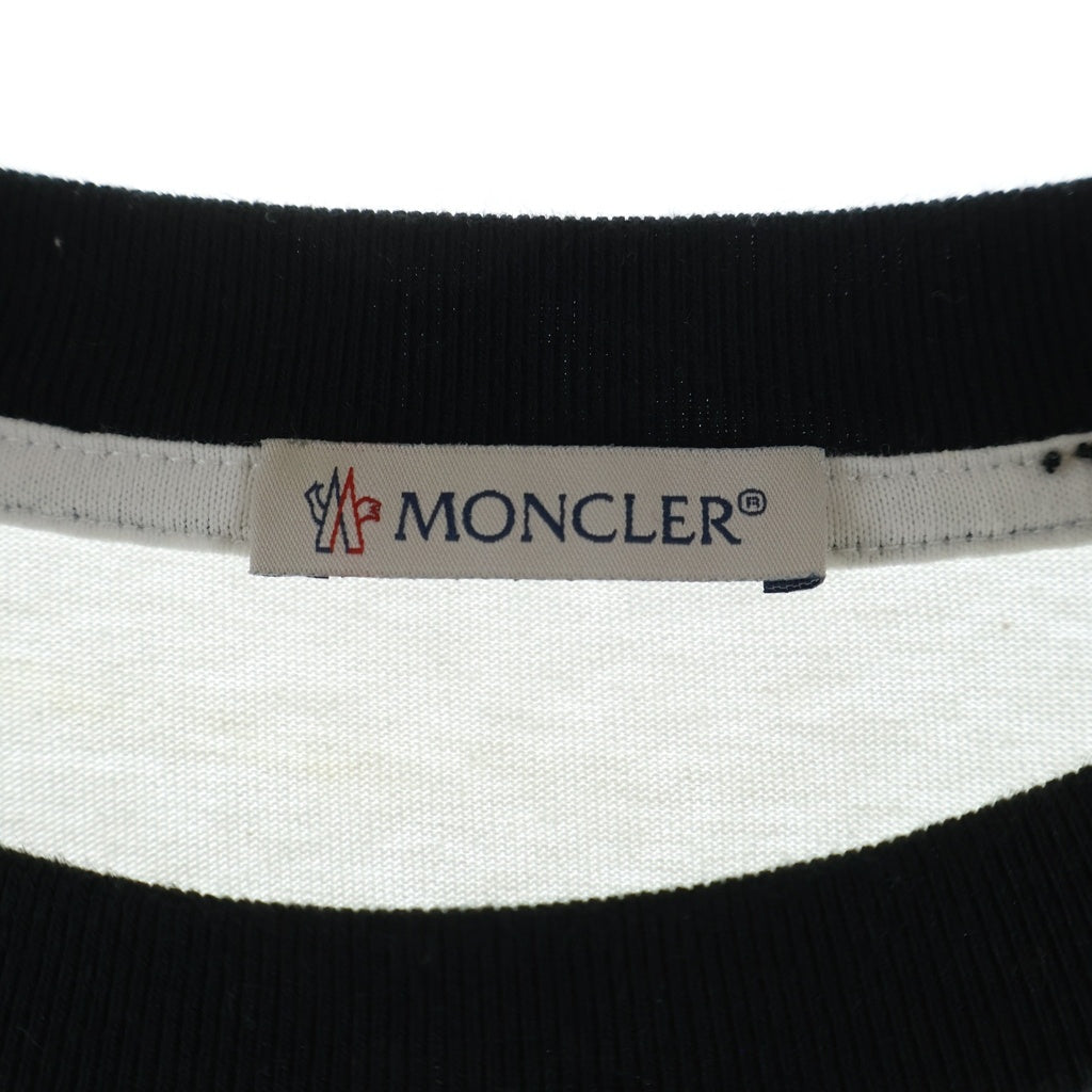 MONCLER(モンクレール) × FRAGMENT FRGMT フラグメント 千鳥柄切替 長袖 ロングスリーブ Tシャツ カットソー ホワイト