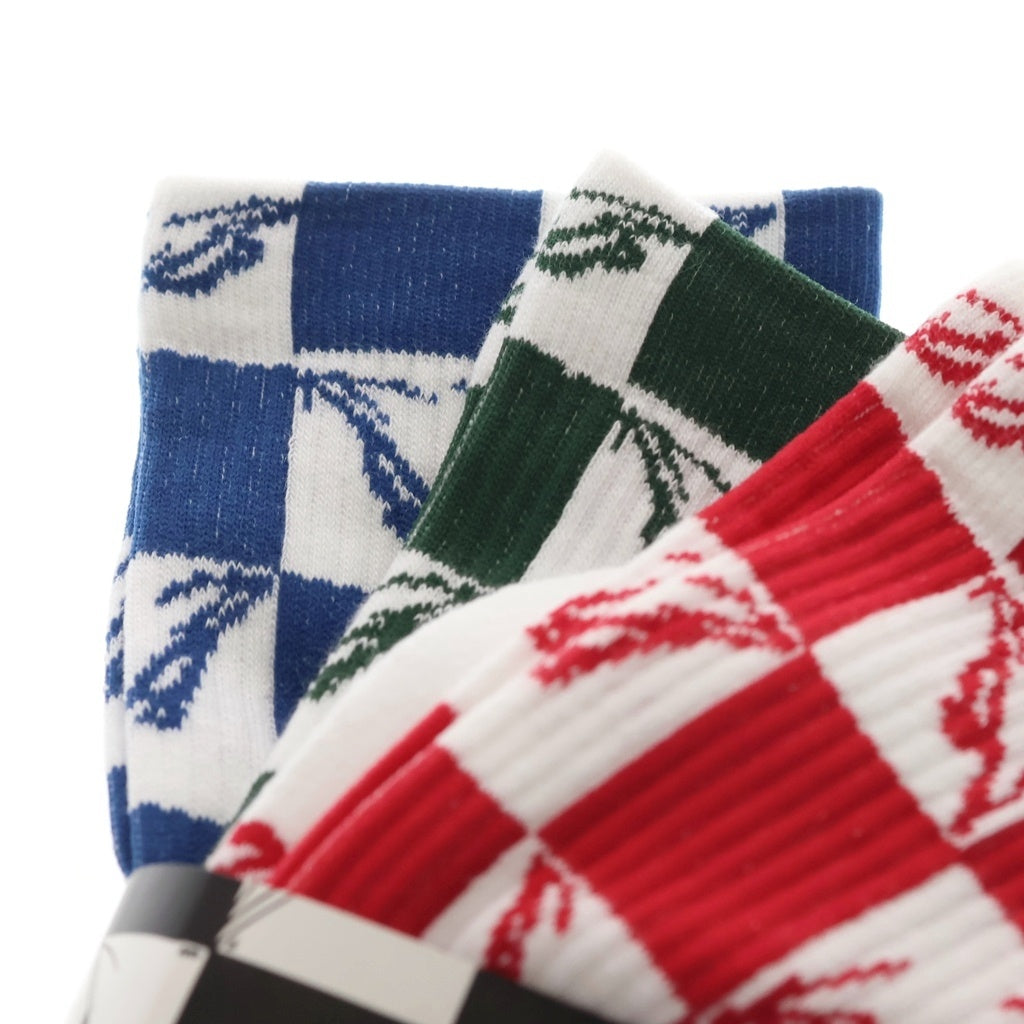 CHROME HEARTS(クロムハーツ) ×MATTY BOY 99 Eyes Chomper Socks 3PK Blue/Green/Red マッティボーイ 99アイズ チョンパー ソックス 3パック 靴下 ブルー/グリーン/レッド