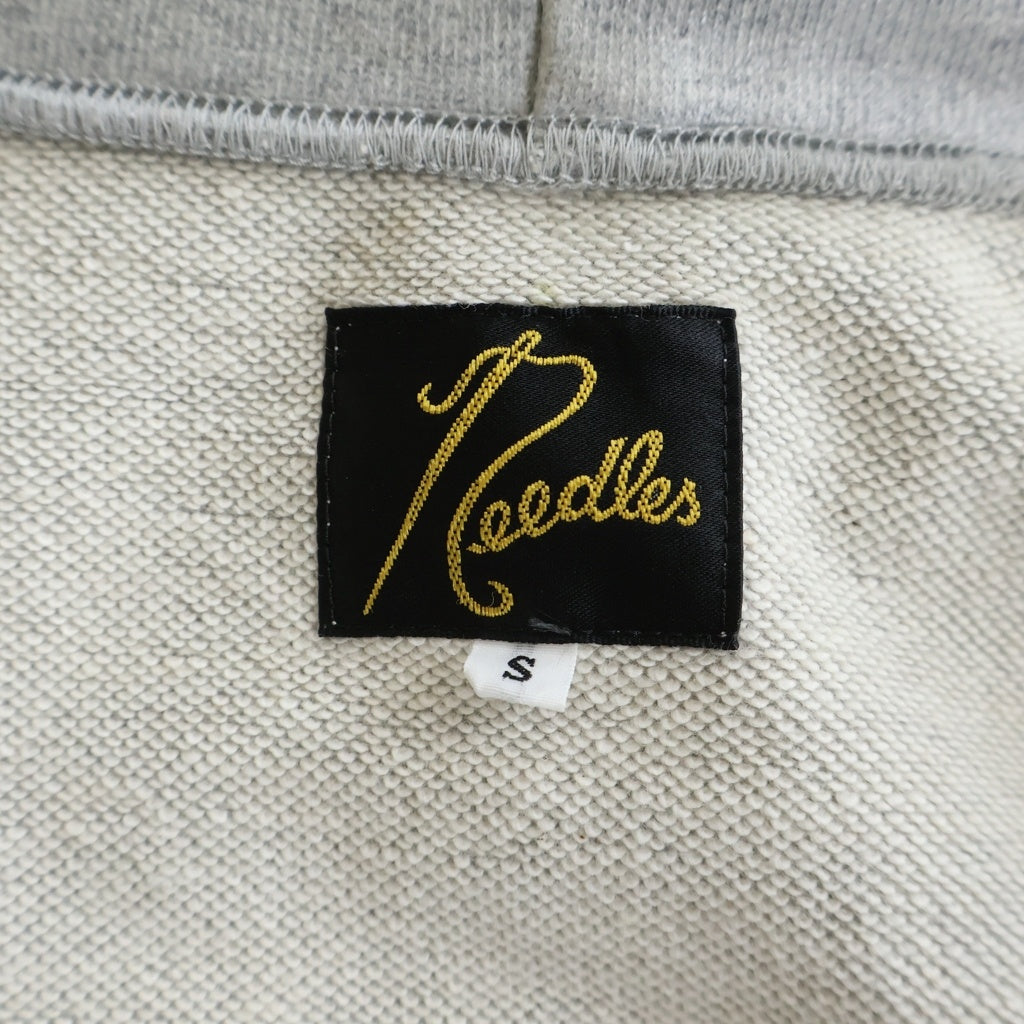 Needles(ニードルス) 26SS ZIPPED TRACK HOODY COTTON JERSEY ヌビアン限定 フロントパピヨンロゴ刺繍 ジップド長袖トラックパーカー フーディ グレー RW1651