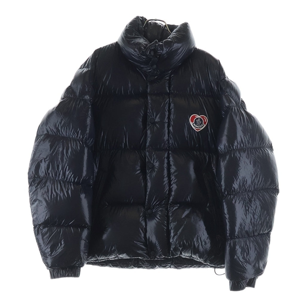 MONCLER(モンクレール) 23AW MISAM ミサム フロントロゴワッペン刺繍 ジップアップナイロンダウンジャケット ブラック I20911A00152