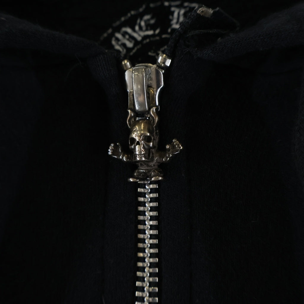 CHROME HEARTS(クロムハーツ) FOTI SWTSHRT HD ZIP フォティ ナスカルプリント 長袖ジップパーカー フーディ ブラック