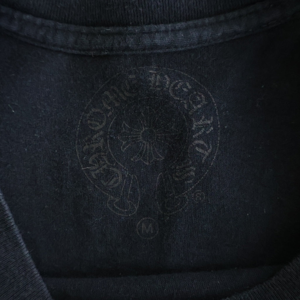 CHROME HEARTS(クロムハーツ) VINE DAGGER LOGO S/S TEE ヴァインダガーロゴプリント クルーネック半袖Tシャツカットソー ブラック