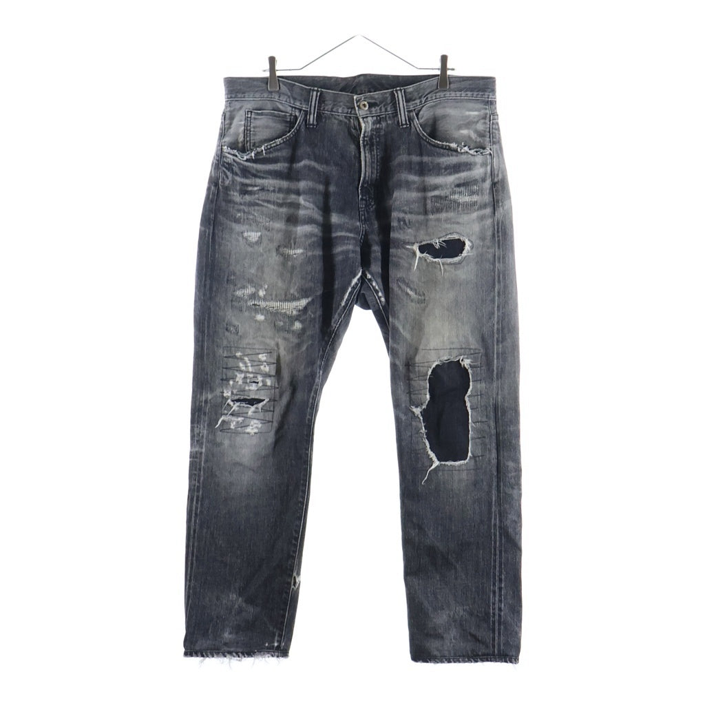 SEQUEL(シークエル) DAMEGE DENIM PANTS ダメージ加工 デニムパンツ インディゴ