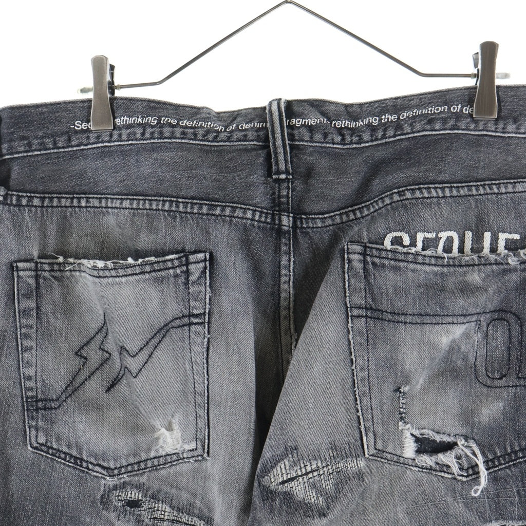 SEQUEL(シークエル) DAMEGE DENIM PANTS ダメージ加工 デニムパンツ インディゴ