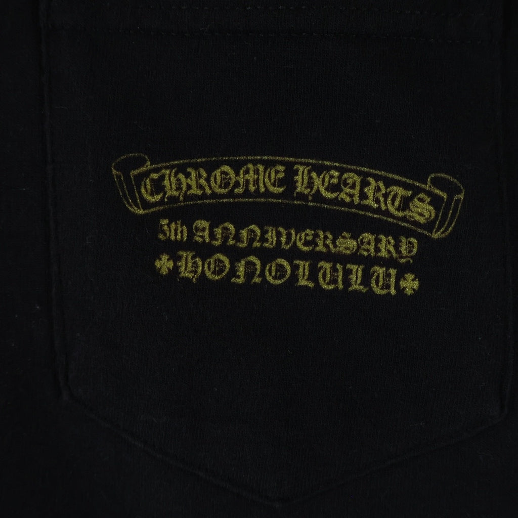 CHROME HEARTS(クロムハーツ) OLD オールド ホノルル限定バックフレームドCHプラス クルーネック半袖Tシャツカットソー ブラック