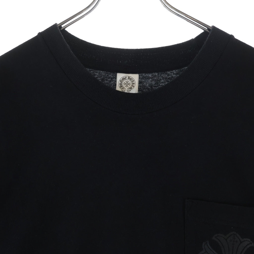 CHROME HEARTS(クロムハーツ) OLD CHプラス バックホースシュープリント クルーネック半袖Tシャツカットソー ブラック/グリーン