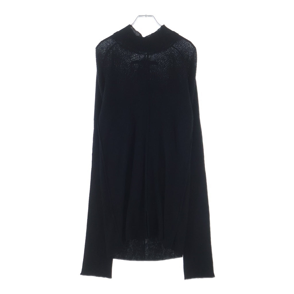 JULIUS(ユリウス) 22AW TROUSERS FOR MALE_ju25 タートルネック長袖ニットトレーナー ブラック 797KNM1