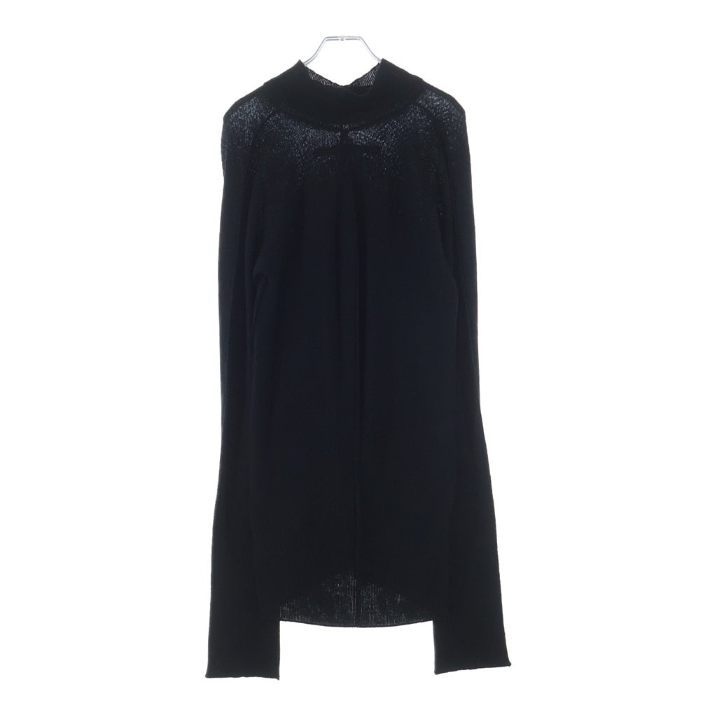 JULIUS(ユリウス) 22AW TROUSERS FOR MALE_ju25 タートルネック長袖ニットトレーナー ブラック 797KNM1
