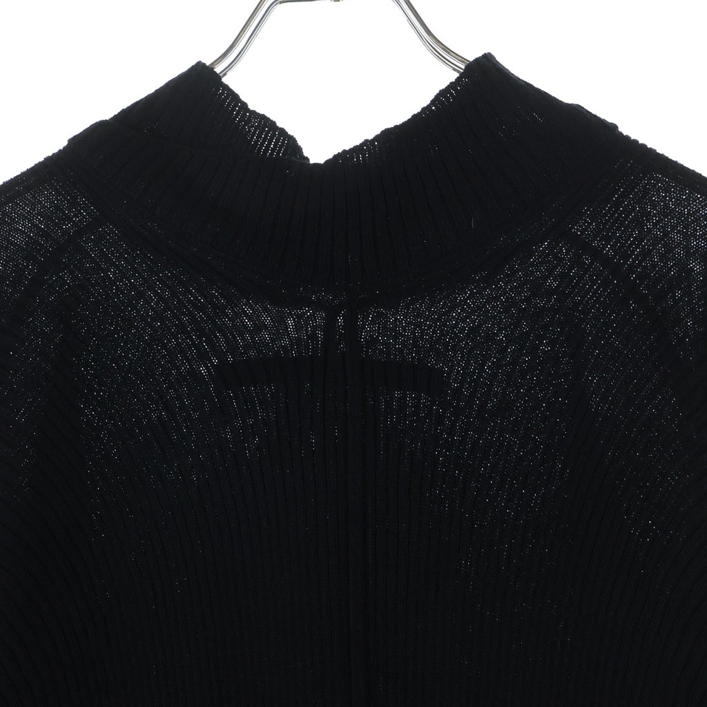 JULIUS(ユリウス) 22AW TROUSERS FOR MALE_ju25 タートルネック長袖ニットトレーナー ブラック 797KNM1