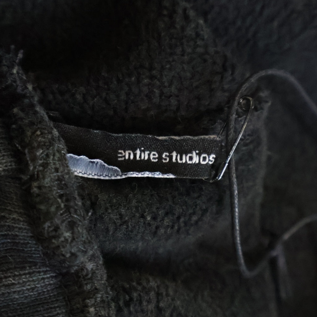 entire studios(エンタイア スタジオ) HEAVY DROP SHORT ヘビードロップ ショート ウォッシュド加工 ハーフパンツ ブラック ES2256WBS