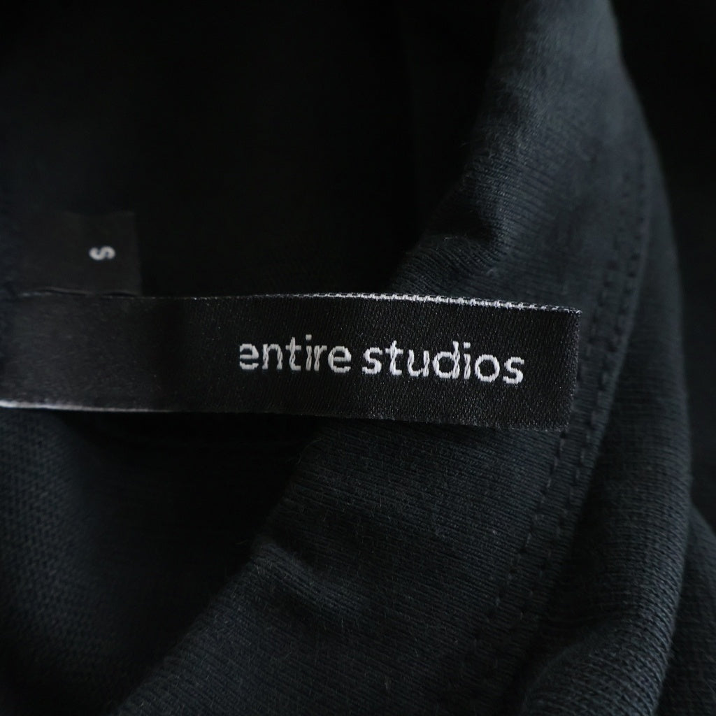 entire studios(エンタイア スタジオ) HEAVY POCKET TEE ヘビーポケットT クルーネック半袖Tシャツカットソー ブラック ES2361SOS