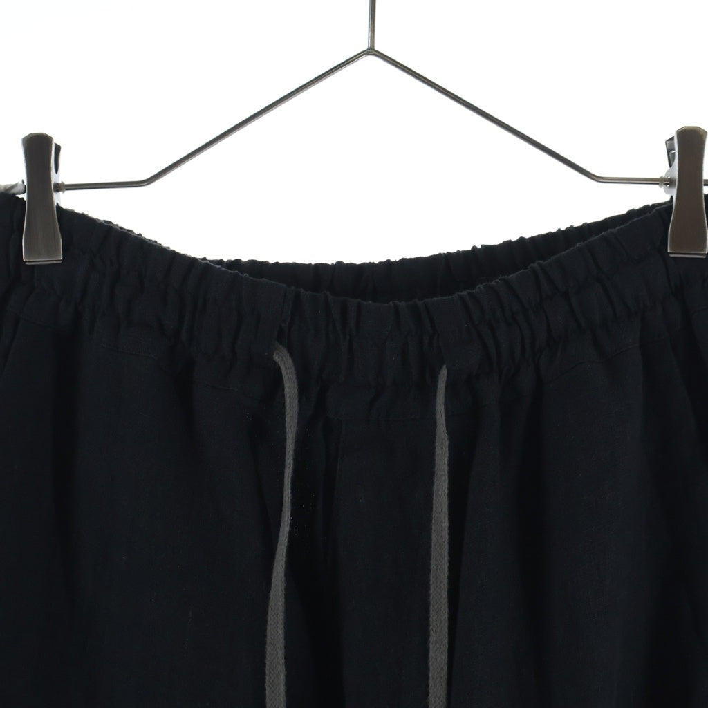 A.F ARTEFACT(エーエフアーティファクト) Linen sarouel cargo pants リネン サルエル カーゴパンツ ブ ラック ag-9028