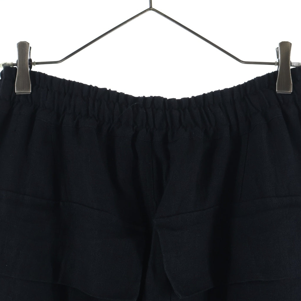 A.F ARTEFACT(エーエフアーティファクト) Linen sarouel cargo pants リネン サルエル カーゴパンツ ブ ラック ag-9028