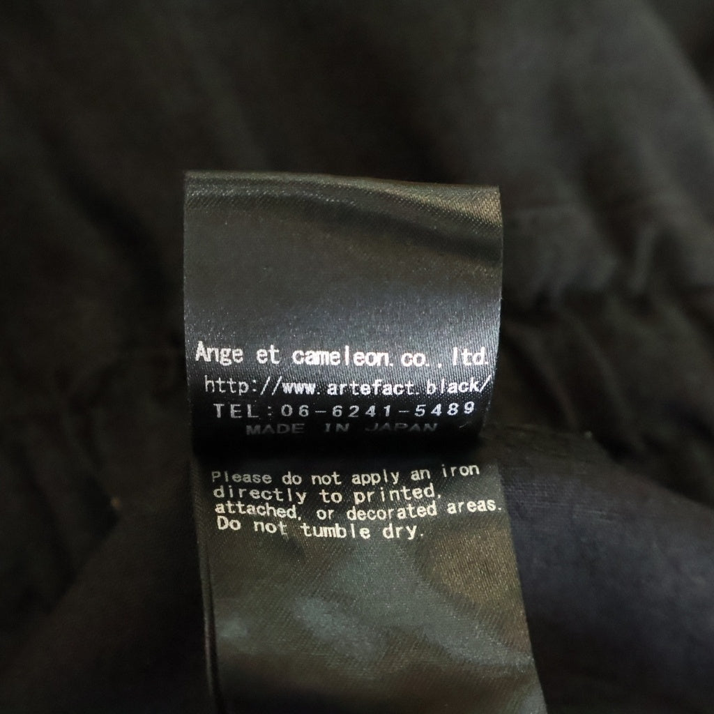 A.F ARTEFACT(エーエフアーティファクト) Linen sarouel cargo pants リネン サルエル カーゴパンツ ブ ラック ag-9028