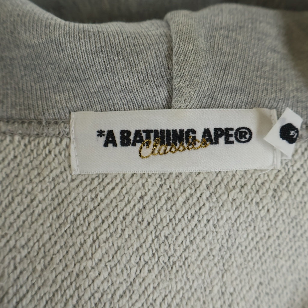 A BATHING APE(アベイシングエイプ) BABY MILO FULL ZIP HOODIE リーゼント ベビーマイロ 長袖フルジップパーカー フーディ グレー