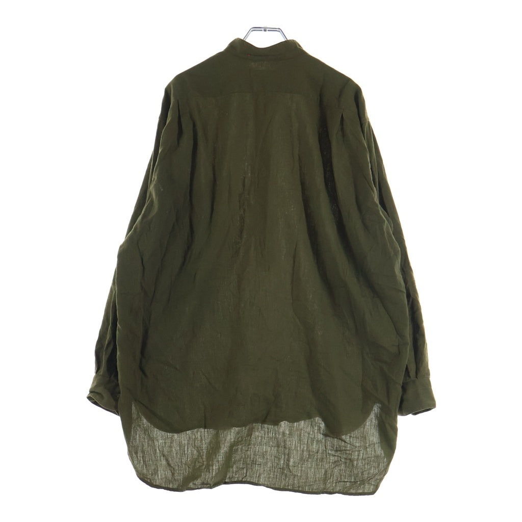 COMOLI(コモリ) 21SS べタシャンプル オーバーサイズ 長袖コットンシャツ カーキ T01-02010