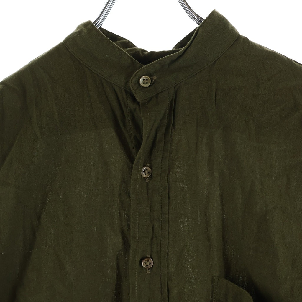 COMOLI(コモリ) 21SS べタシャンプル オーバーサイズ 長袖コットンシャツ カーキ T01-02010