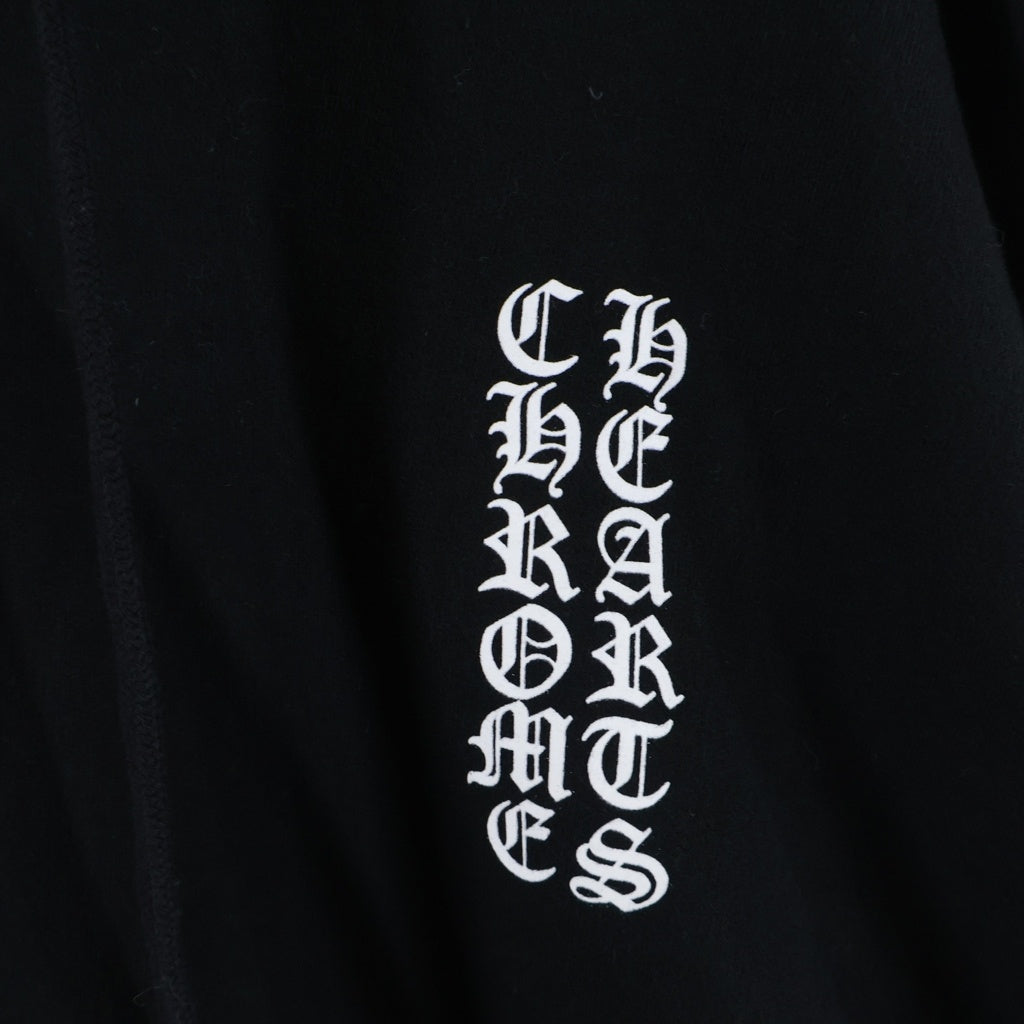 CHROME HEARTS(クロムハーツ) Vertical Logo Zip Up Hoodie ヴァーティカルロゴ 長袖ジップアップパーカー フーディ ブラック