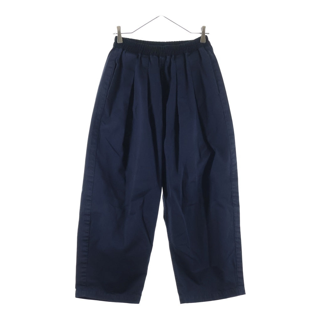 Maison Martin Margiela(メゾンマルタンマルジェラ) 25AW Wide Easy Pants バック4ステッチ刺繍 ドローコード付き ワイドイージーコットンパンツ ネイビー S30KA0626