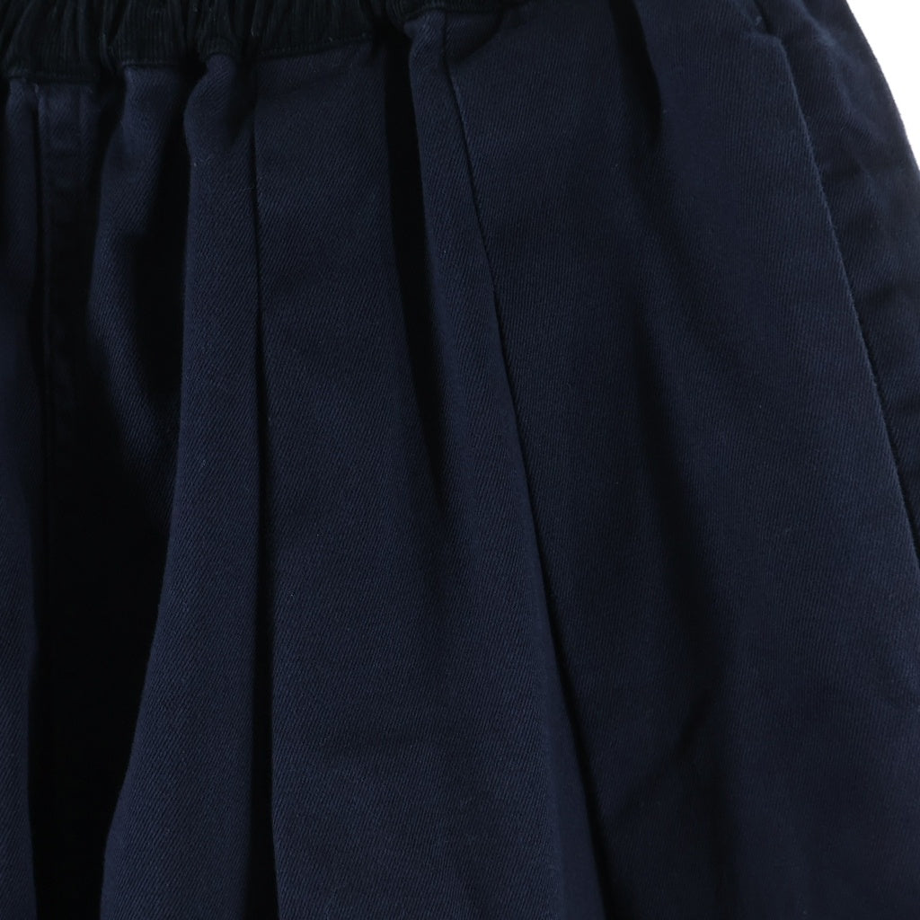 Maison Martin Margiela(メゾンマルタンマルジェラ) 25AW Wide Easy Pants バック4ステッチ刺繍 ドローコード付き ワイドイージーコットンパンツ ネイビー S30KA0626