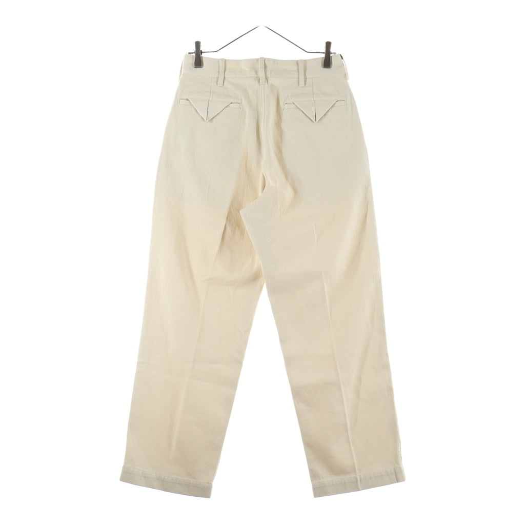 SCHOTT(ショット) 26SS KERSEY TROUSERS カーズィー コーデュロイ コットンワイドパンツ アイボリー 782-6110001