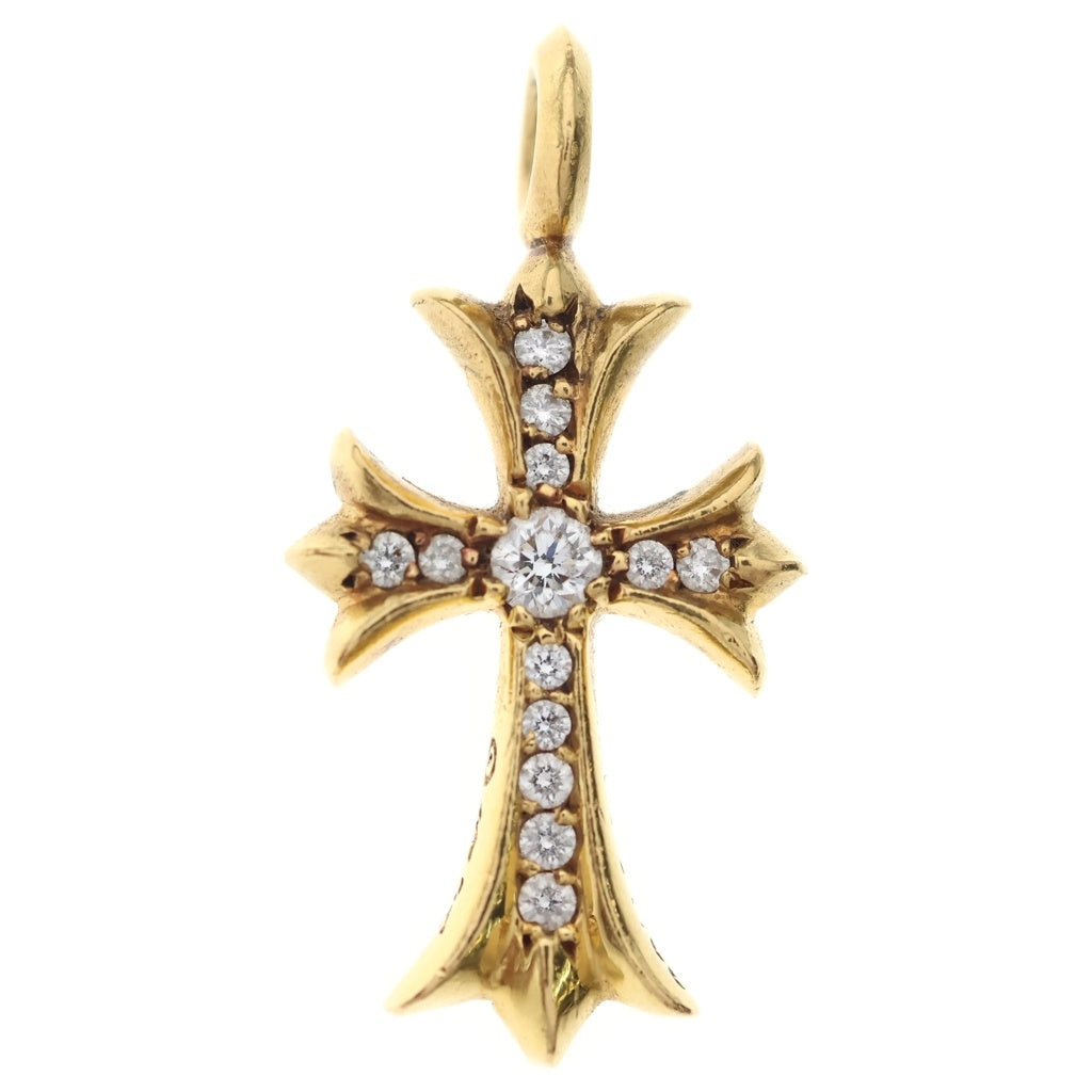 CHROME HEARTS(クロムハーツ) 22K TNY CRSF P/DIA タイニーファットクロス PAVEダイヤ ペンダントトップ ゴールドBCA033