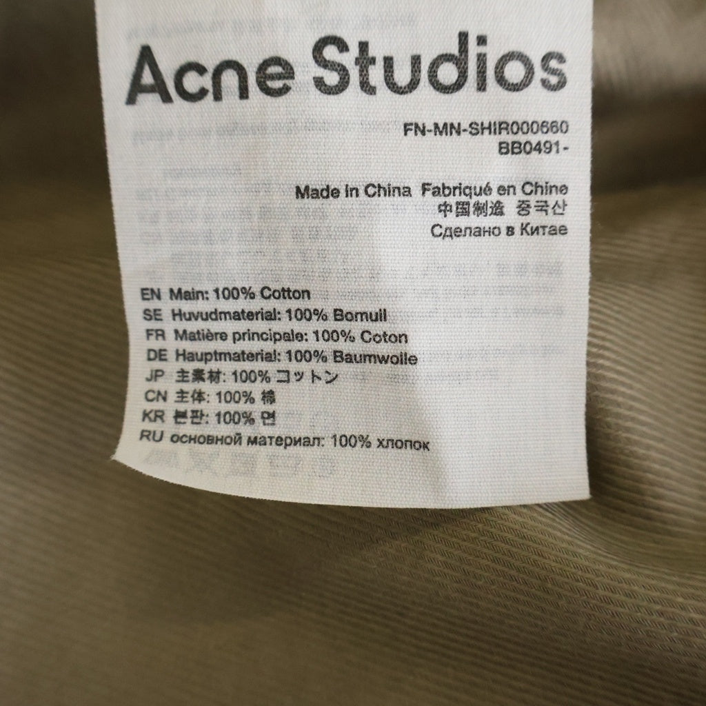 Acne Studios(アクネ ストゥディオズ) Denim Button Up Shirt Black ボタンアップ 長袖シャツ