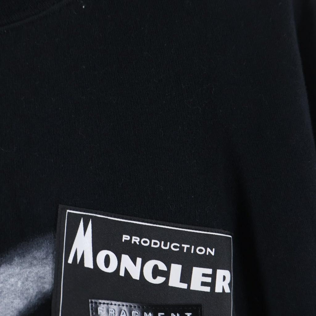 MONCLER(モンクレール) × FRAGMENT DESIGN FRAGMENT MAGLIA T-SHIRT クルーネック半袖Tシャツカットソー ブラック F209U8C70710