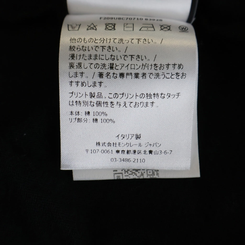 MONCLER(モンクレール) × FRAGMENT DESIGN FRAGMENT MAGLIA T-SHIRT クルーネック半袖Tシャツカットソー ブラック F209U8C70710