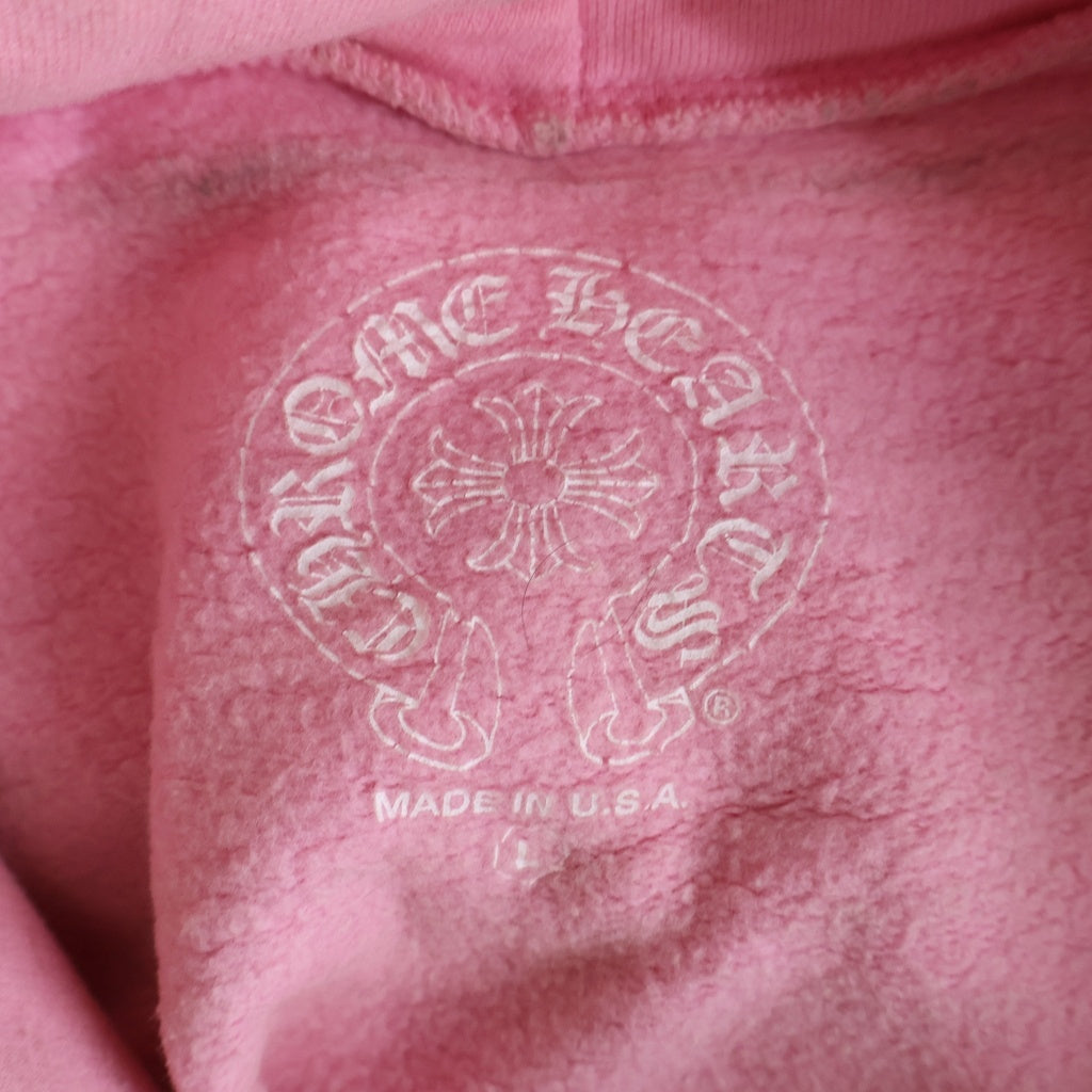 CHROME HEARTS(クロムハーツ) PULLOVER HOODIE Tバー プルオーバースウェットパーカー フーディー ピンク