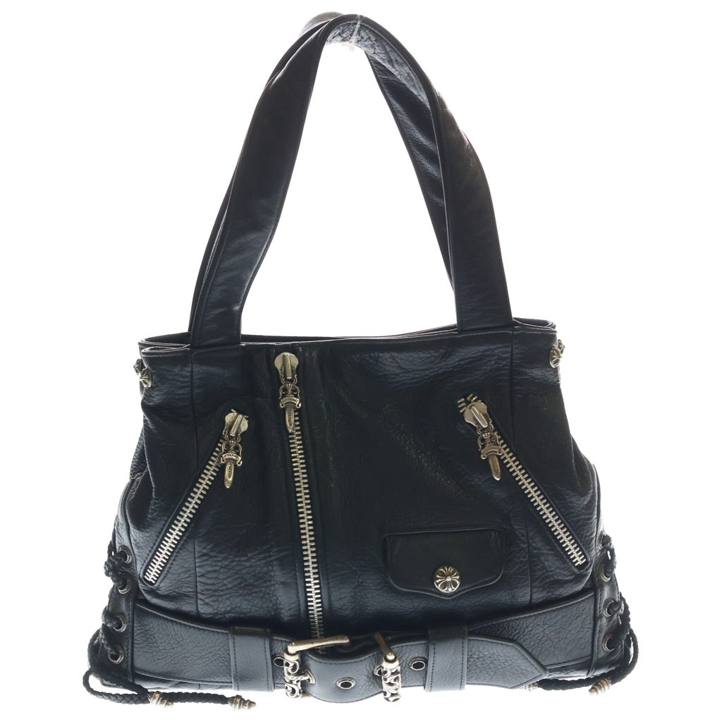CHROME HEARTS(クロムハーツ) JJ DEAN SMALL JJディーン スモール レザーライダースハンドバッグ ブラック