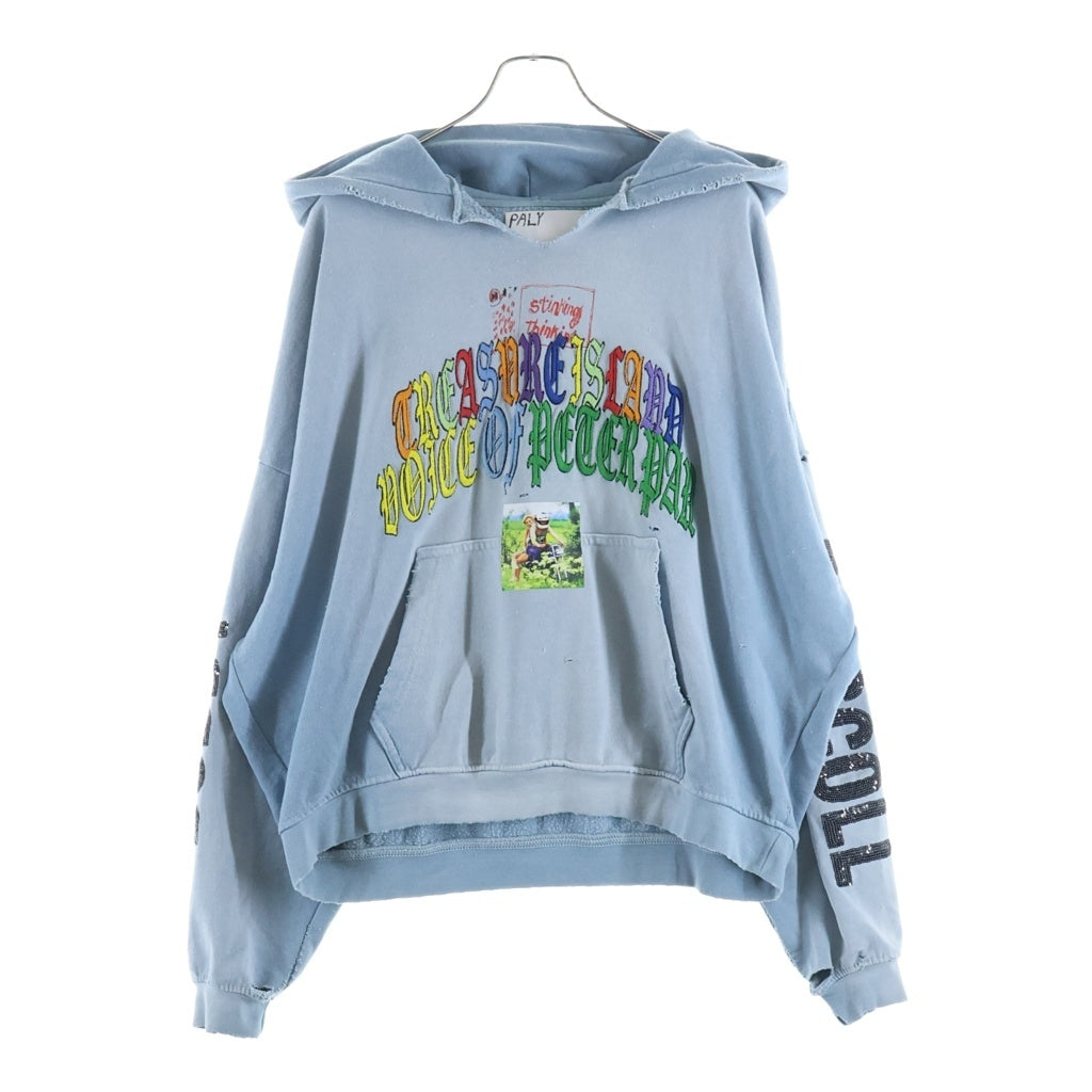 Paly Hollywood パリーハリウッド 26SS BOBBY DRISCOLL HOODED SWEATSHIRT ボビー ドリスコール プルオーバー長袖スウェットパーカー フーディ ブルー Paly Hollywood(パリーハリウッド) 26SS BOBBY DRISCOLL HOODED
