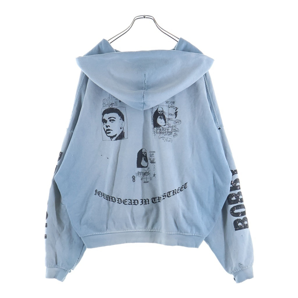 Paly Hollywood(パリーハリウッド) 26SS BOBBY DRISCOLL HOODED SWEATSHIRT ボビー ドリスコール プルオーバー長袖スウェットパーカー フーディ ブルー