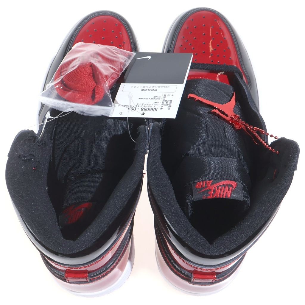 NIKE(ナイキ) AIR JORDAN 1 RETRO HIGH OG BRED PATENT 555088-063 エアジョーダン1 レトロ ブレッド パテント ハイカットスニーカー レッド/ブラック US9/27cm