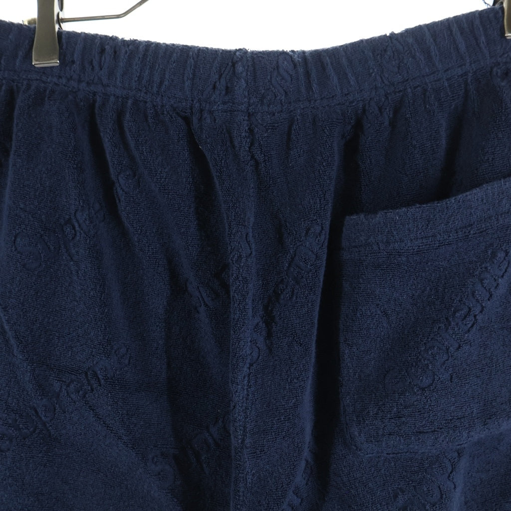 SUPREME(シュプリーム) 19SS Terry Jacquard Logo Short テリージャガード ロゴショーツ ショートパンツ ネイビー