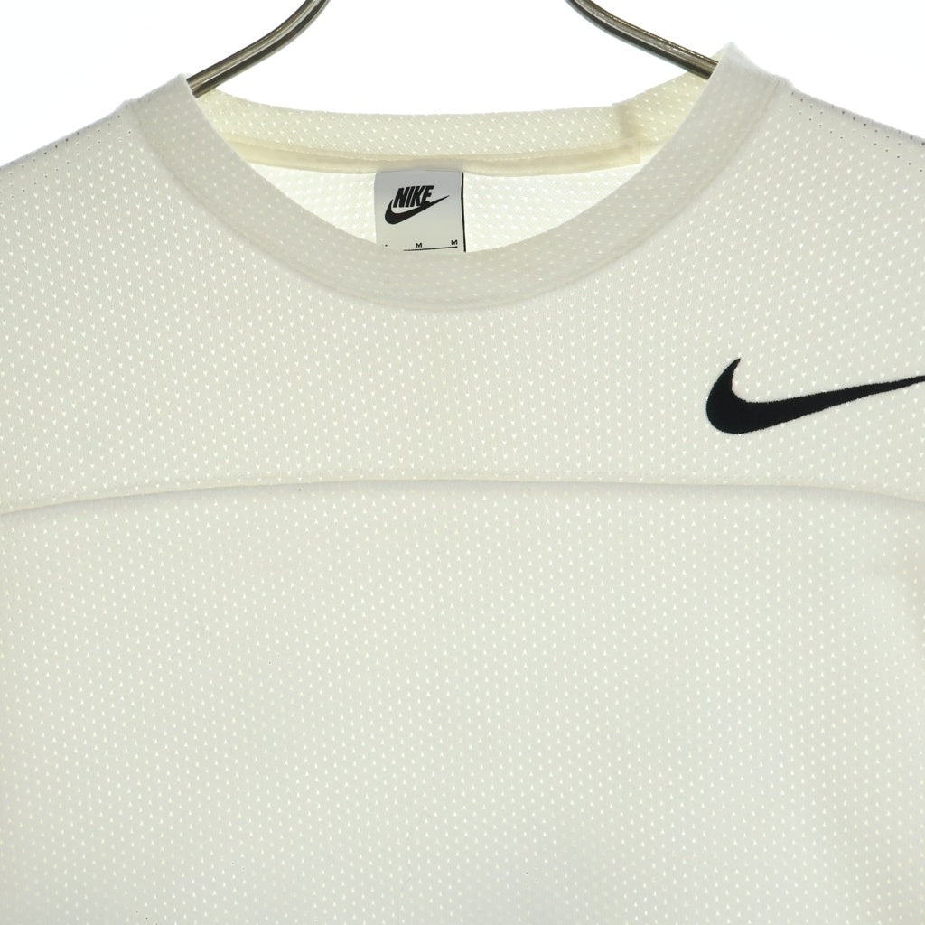 STUSSY(ステューシー) x Nike ナイキ Dri-FIT Mesh Jersey ドライフィット メッシュジャージ クルーネック長袖カットソー ホワイト FJ9164-133