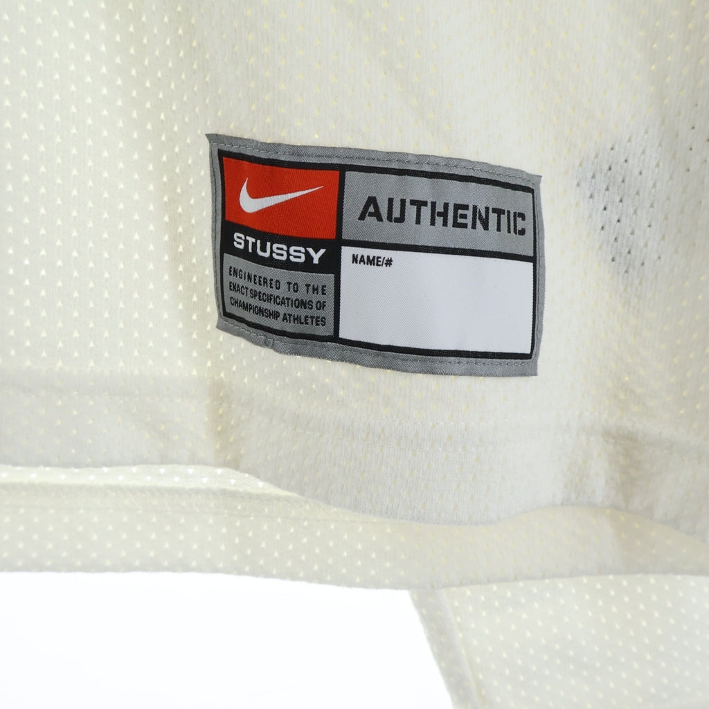 STUSSY(ステューシー) x Nike ナイキ Dri-FIT Mesh Jersey ドライフィット メッシュジャージ クルーネック長袖カットソー ホワイト FJ9164-133