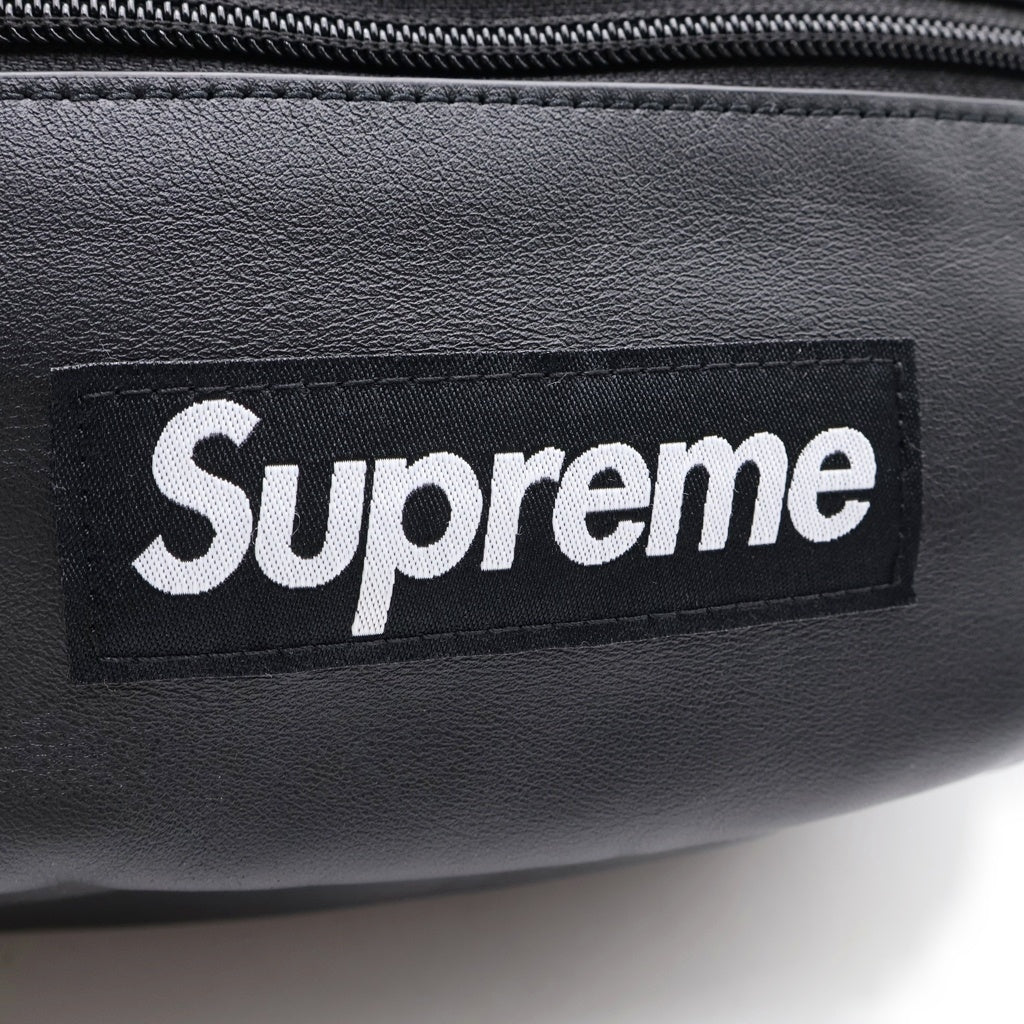 SUPREME(シュプリーム) 23AW Leather Waist Bag レザーウエストバッグ ブラック レディース