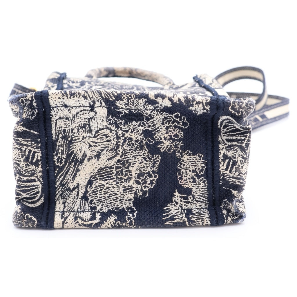 DIOR(ディオール) ブックトート ミニ キャンバス フォンバッグ ショルダーバッグ 2WAY ネイビー レディース
