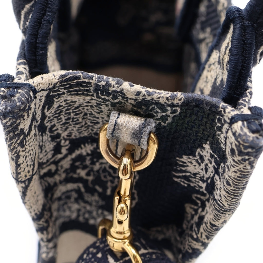 DIOR(ディオール) ブックトート ミニ キャンバス フォンバッグ ショルダーバッグ 2WAY ネイビー レディース